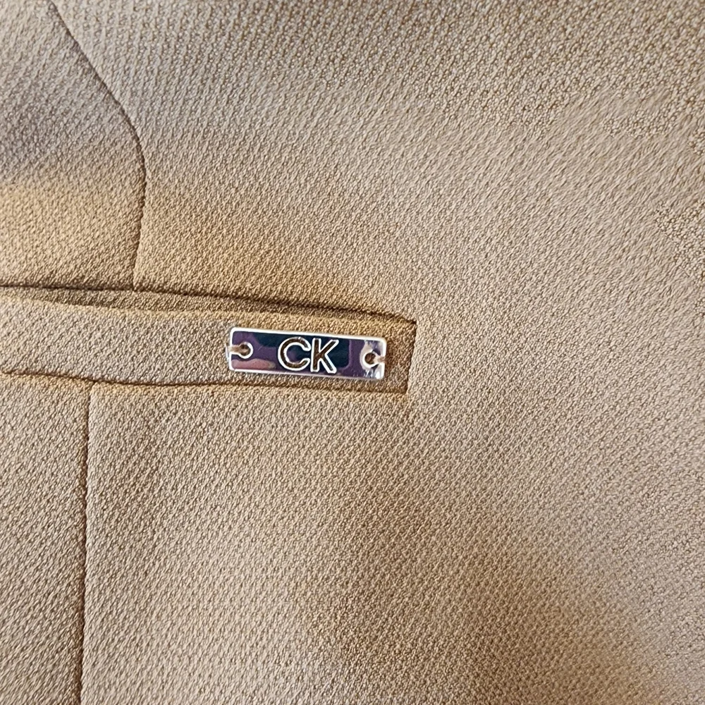 Calvin Klein Long Roll-Tab Sleeve Open Front Jacket EUC - Picture 8 of 9